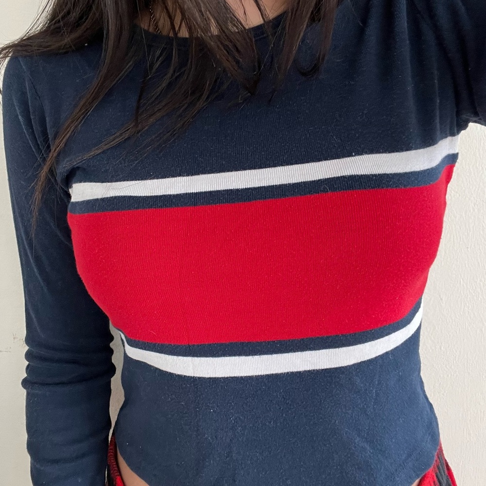 Brandy Melville blue and red longsleeve